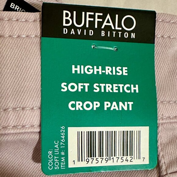 Buffalo David Bitton High-Rise Brigette Soft Stretch Crop Pants Women's Size 12 - Picture 8 of 14